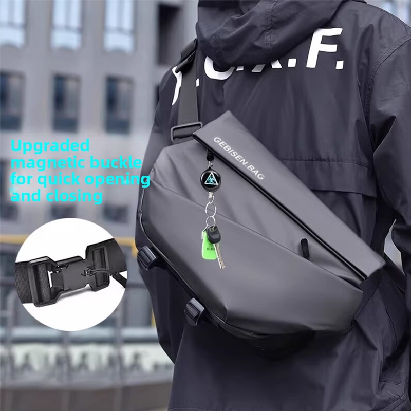 Cycling Commute - Borsa a Tracolla Magnetica da Uomo,